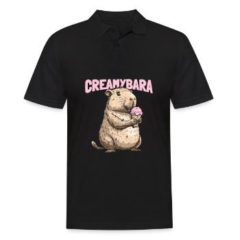 Crème glacée Capybara Creamybara - Polo Homme - noir - Devant - Kai (181cm)