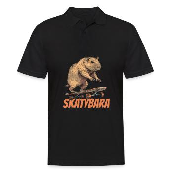 Skateboard Skater Capybara Skatybara - Polo Homme - noir - Devant - Kai (181cm)