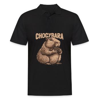Chocolate Chocolate Capybara Chocybara - Men's Polo Shirt - black - Front - Kai (181cm)