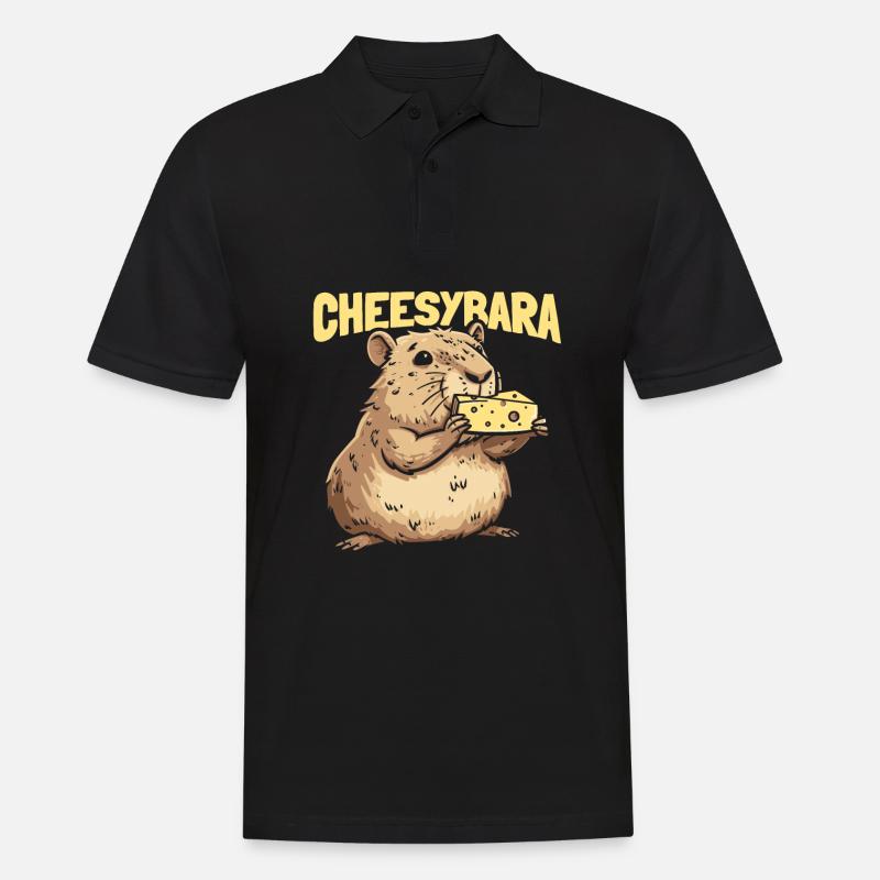Fromager Capybara Cheesybara - Polo Homme - noir