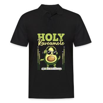 Techno Raver Avocat Saint Raveamole - Polo Homme - noir - Devant - Kai (181cm)