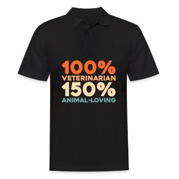 Vétérinaire Vétérinaire - Polo Homme - noir - Devant - Kai (181cm)