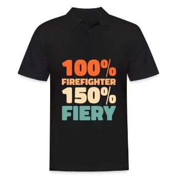 Fireman - Men's Polo Shirt - black - Front - Kai (181cm)