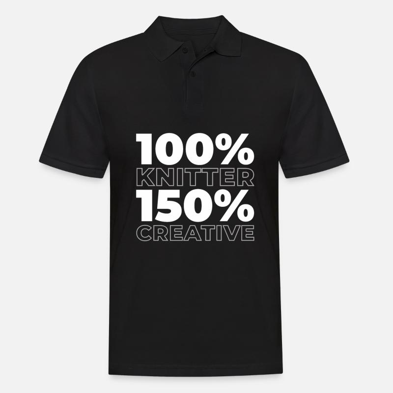 Stricken - Männer Poloshirt - Schwarz