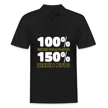 Wasserball Wasserballer - Männer Poloshirt - Schwarz - Vorne - Kai (181cm)
