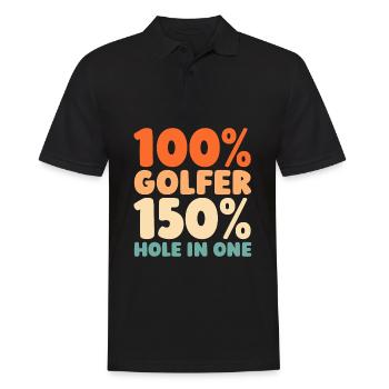Golf Golfer Golfen - Männer Poloshirt - Schwarz - Vorne - Kai (181cm)