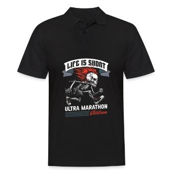Ultramarathon - Men's Polo Shirt - black - Front - Kai (181cm)