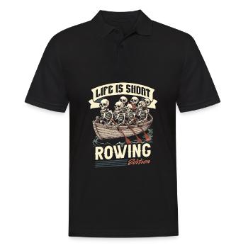Rudern Ruderer - Männer Poloshirt - Schwarz - Vorne - Kai (181cm)