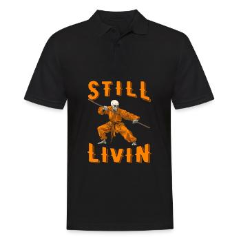 Kung Fu - Männer Poloshirt - Schwarz - Vorne - Kai (181cm)