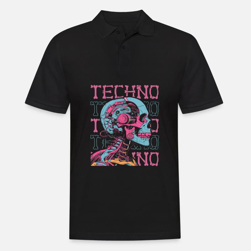Techno Raver - Polo da uomo - nero