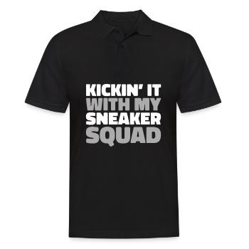 Sneakers Sneaker Squad - Männer Poloshirt - Schwarz - Vorne - Kai (181cm)