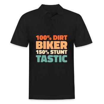 Mx Motocross Dirt Bike - Men's Polo Shirt - black - Front - Kai (181cm)