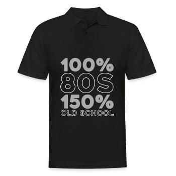 80s Eighties - Men's Polo Shirt - black - Front - Kai (181cm)