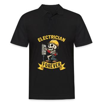 Électricien Électronicien Technicien en Electronique - Polo Homme - noir - Devant - Kai (181cm)