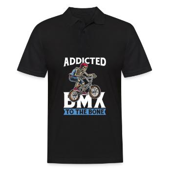 Bmx Bmx Biker Skelett - Männer Poloshirt - Schwarz - Vorne - Kai (181cm)