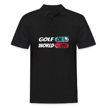 Golf Golfeur Golf Golf On World Off - Polo Homme - noir - Devant - Kai (181cm)