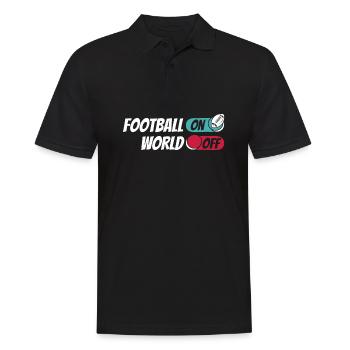 American Football Football On World Off - Männer Poloshirt - Schwarz - Vorne - Kai (181cm)