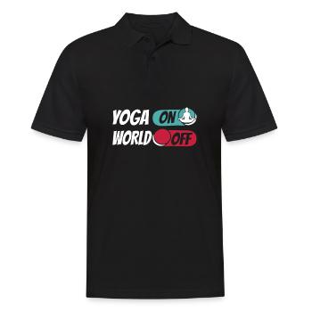 Yoga Yoga sur World Off - Polo Homme - noir - Devant - Kai (181cm)