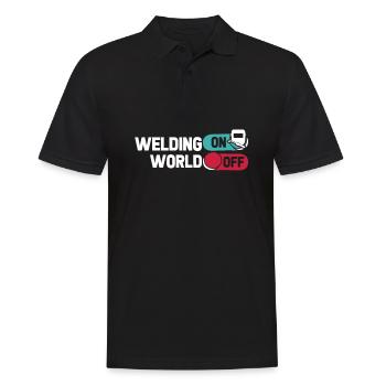 Welder Locksmith Welding On World Off - Men's Polo Shirt - black - Front - Kai (181cm)