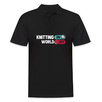 Tricot frappé sur World Off - Polo Homme - noir - Devant - Kai (181cm)