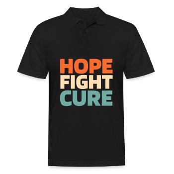Alzheimer Hope Fight Cure Alzheimers - Men's Polo Shirt - black - Front - Kai (181cm)