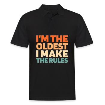 Black humor elders, I make the rules - Men's Polo Shirt - black - Front - Kai (181cm)