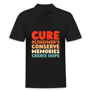 Alzheimer Alzheimers Support - Männer Poloshirt - Schwarz - Vorne - Kai (181cm)