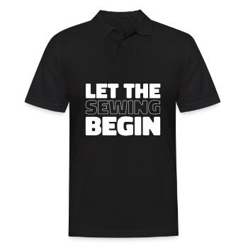 Sewing Sewing Machine - Men's Polo Shirt - black - Front - Kai (181cm)