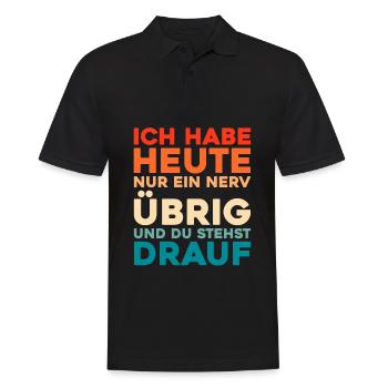 Schwarzer Humor - Männer Poloshirt - Schwarz - Vorne - Kai (181cm)