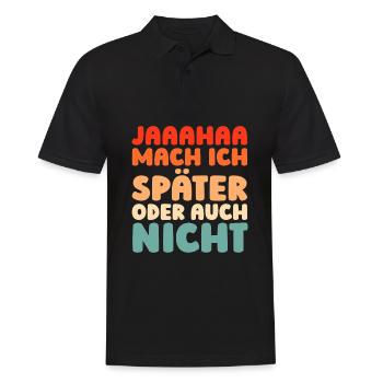 Schwarzer Humor - Männer Poloshirt - Schwarz - Vorne - Kai (181cm)