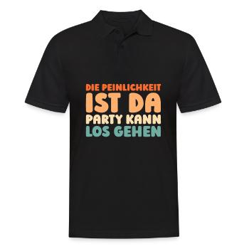 Schwarzer Humor - Männer Poloshirt - Schwarz - Vorne - Kai (181cm)