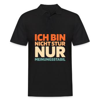 Schwarzer Humor - Männer Poloshirt - Schwarz - Vorne - Kai (181cm)