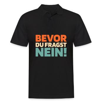 L’humour noir avant de demander Non - Polo Homme - noir - Devant - Kai (181cm)