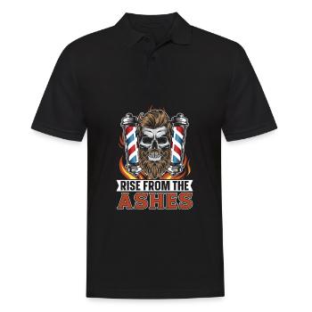 Barber Barbershop - Männer Poloshirt - Schwarz - Vorne - Kai (181cm)