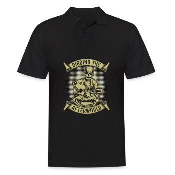 Acoustic Guitar Skeleton - Men's Polo Shirt - black - Front - Kai (181cm)