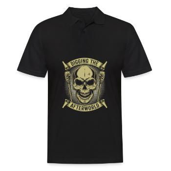 Rowing Rower Skull - Men's Polo Shirt - black - Front - Kai (181cm)