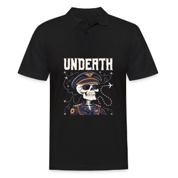 Pilote d’avion Squelette Mort-Mort - Polo Homme - noir - Devant - Kai (181cm)