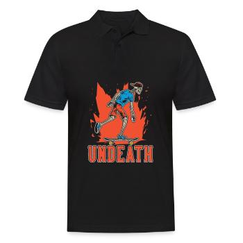 Skateboard Skater Skeleton Undeath - Men's Polo Shirt - black - Front - Kai (181cm)