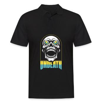 Volleyball Volleyball Player Skull Undeath - Men's Polo Shirt - black - Front - Kai (181cm)