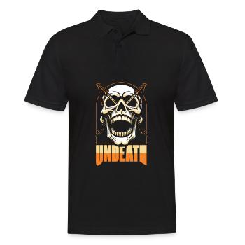 Hiking Wanderer Skull Undeath - Men's Polo Shirt - black - Front - Kai (181cm)
