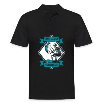 Kitesurfer Kitesurfen Kiten Kitesurfing Skelett - Männer Poloshirt - Schwarz - Vorne - Kai (181cm)
