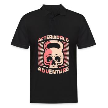 Kettlebell Skull Afterworld Adventure - Men's Polo Shirt - black - Front - Kai (181cm)
