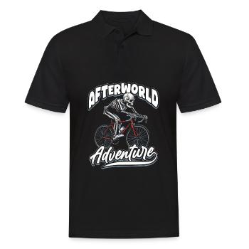 Road Bike Cycling Cyclist Skeleton - Men's Polo Shirt - black - Front - Kai (181cm)