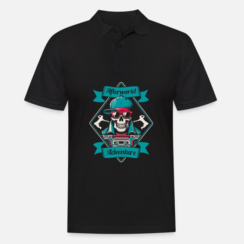 Breakdance Breakdancer Breakdancing Schädel - Männer Poloshirt - Schwarz