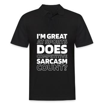 Schwarzer Humor Funny Quote Saying - Männer Poloshirt - Schwarz - Vorne - Kai (181cm)