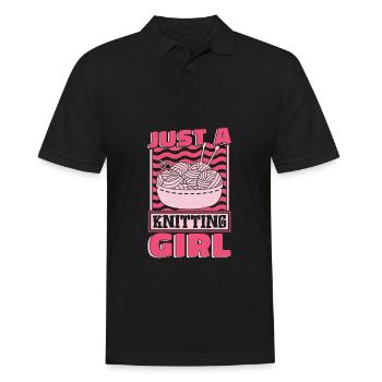 Frappée juste une fille de tricot - Polo Homme - noir - Devant - Kai (181cm)