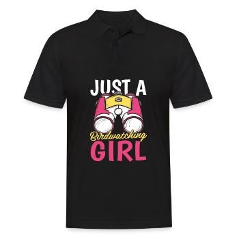 Birdwatcher juste une fille ornithologique - Polo Homme - noir - Devant - Kai (181cm)