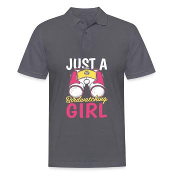 Vogelbeobachter Just A Birdwatching Girl - Männer Poloshirt - Anthrazit - Vorne - Nico (186cm)
