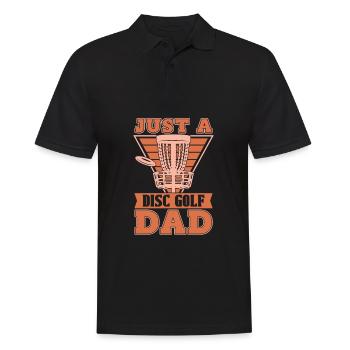 Frisbee Golf Disc Golf Just A Disc Golf Dad - Männer Poloshirt - Schwarz - Vorne - Kai (181cm)