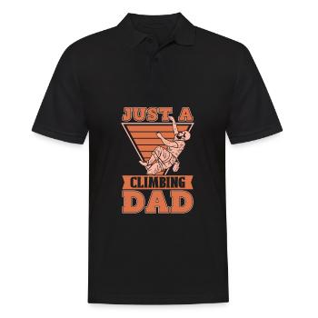 Klettern Kletterer Just A Climbing Dad - Männer Poloshirt - Schwarz - Vorne - Kai (181cm)